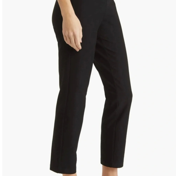 Eileen Fisher Stretch Crepe Slim Ankle Pant in Black Size Large - Picture 2 of 12